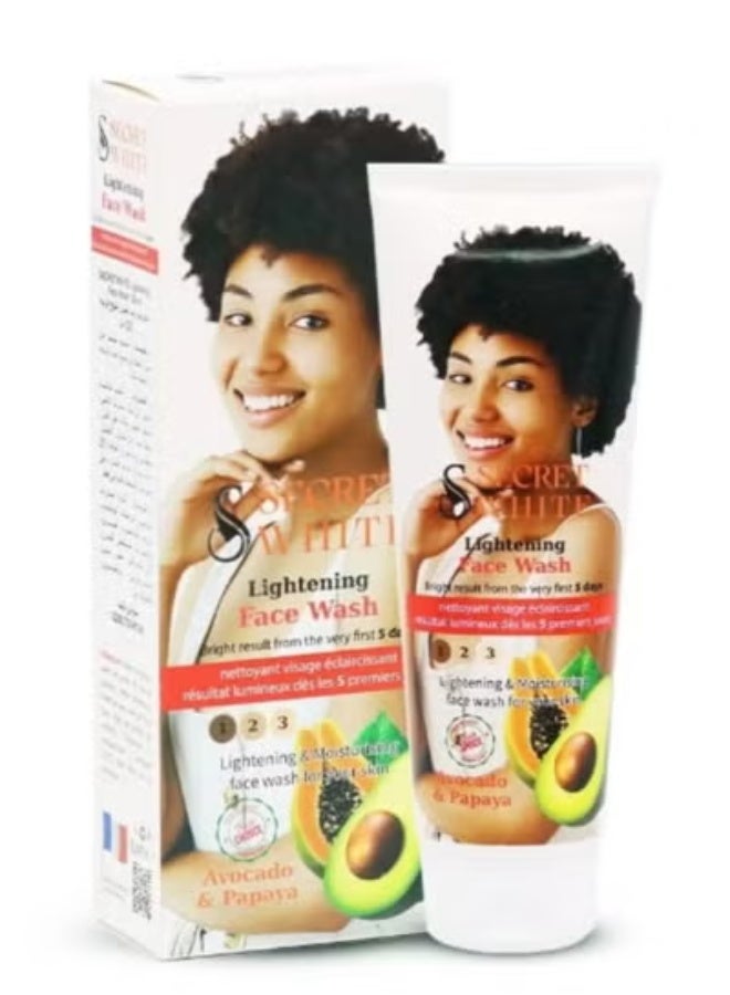 Secret White Lightening Face Wash With Avocado & Papaya 125 Ml - Image 2
